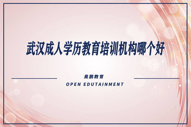 武漢成人學(xué)歷教育培訓(xùn)機(jī)構(gòu)哪個好