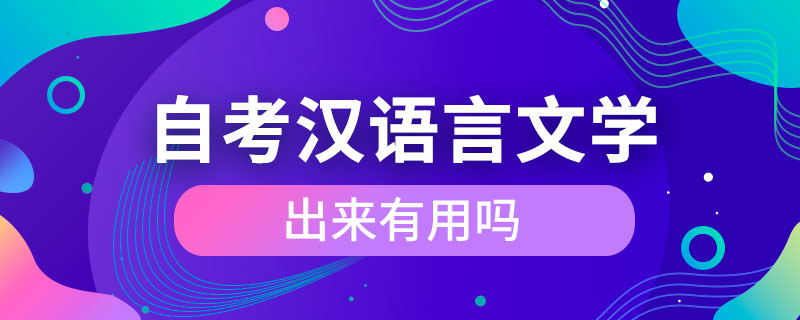 自考漢語言文學出來有用嗎