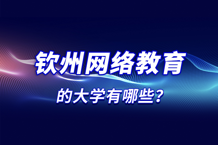 欽州網(wǎng)絡(luò)教育的大學(xué)有哪些？