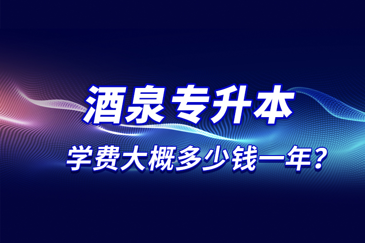 酒泉專升本學費大概多少錢一年？