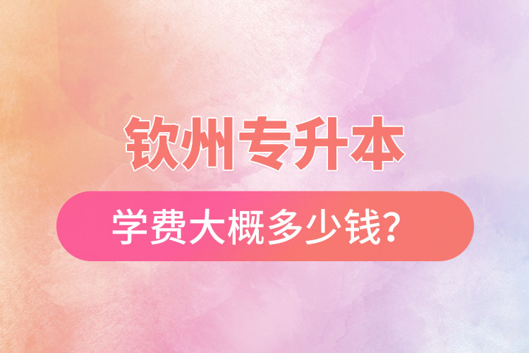 欽州專升本學(xué)費大概多少錢？