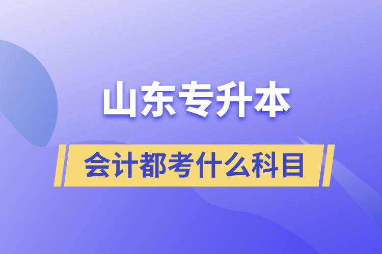 山東專升本會(huì)計(jì)都考什么科目