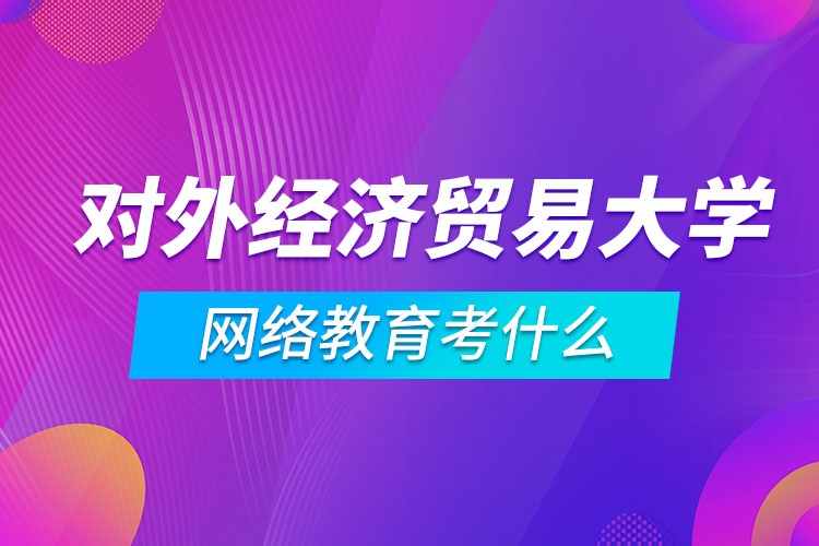 對外經濟貿易大學網絡教育考什么