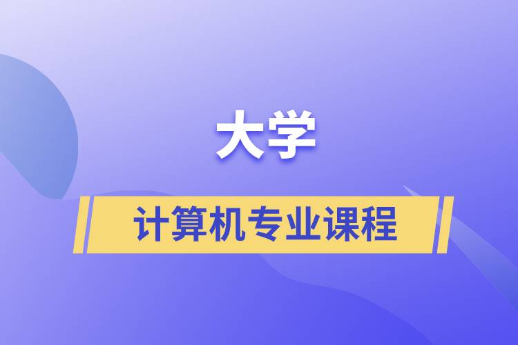 大學(xué)計(jì)算機(jī)專(zhuān)業(yè)課程