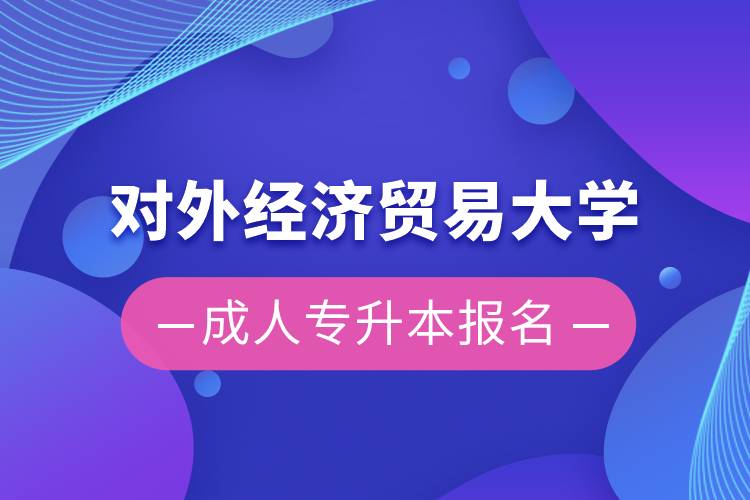對外經(jīng)濟(jì)貿(mào)易大學(xué)成人專升本報(bào)名