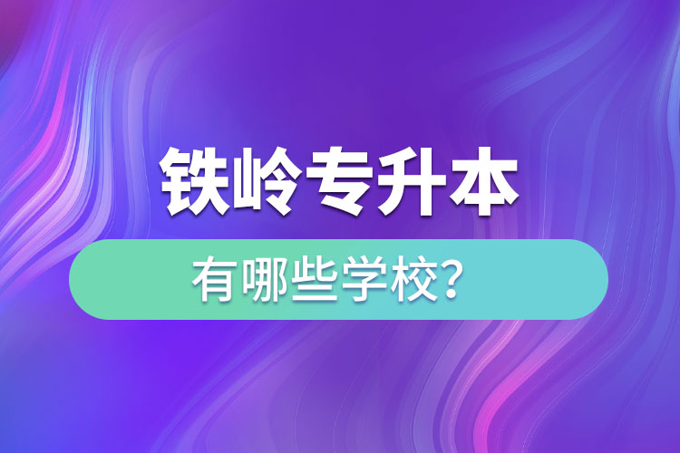 鐵嶺專(zhuān)升本有哪些學(xué)校？