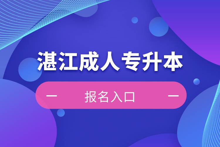 湛江成人專升本報名入口