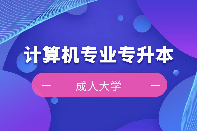 開設(shè)計算機專業(yè)專升本的成人大學(xué)