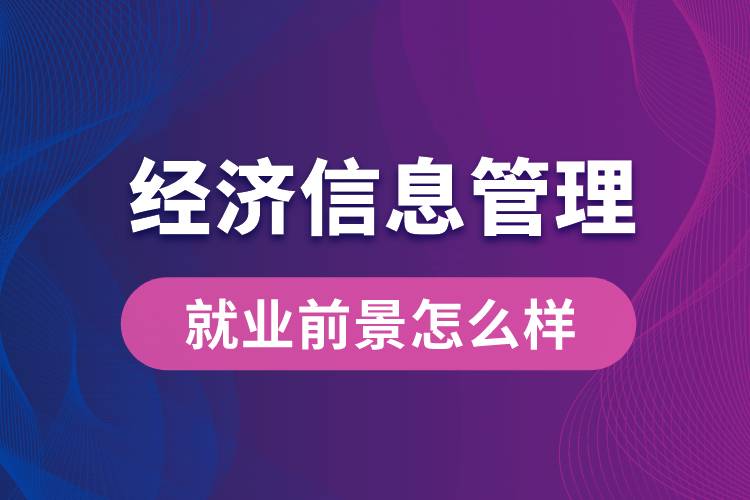 經(jīng)濟信息管理專業(yè)畢業(yè)后就業(yè)前景怎么樣？