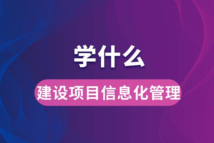 建設(shè)項目信息化管理學(xué)什么