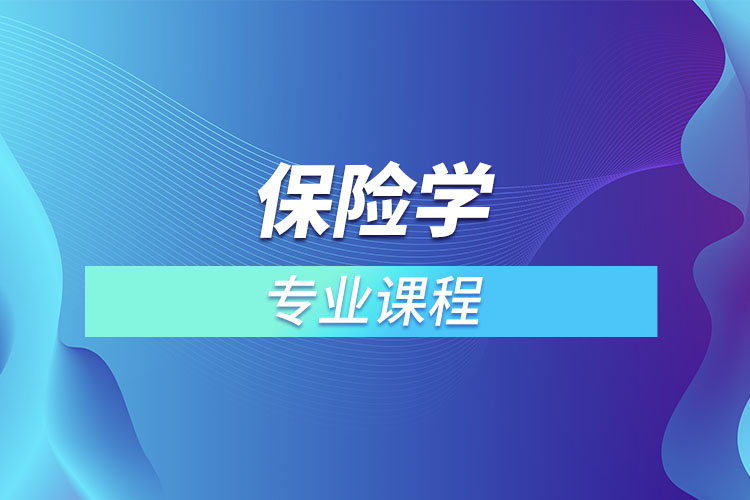 ?保險學(xué)專業(yè)課程