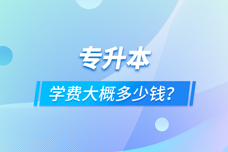 專升本學(xué)費(fèi)大概多少錢？