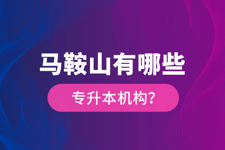 馬鞍山有哪些專升本機(jī)構(gòu)？