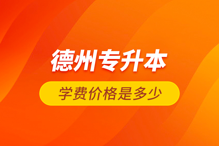 德州專升本學(xué)費(fèi)價格是多少