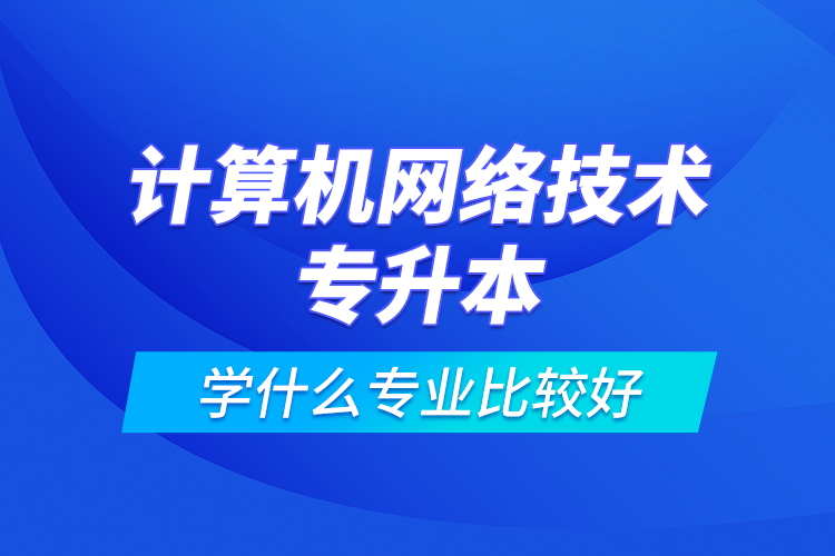 計算機(jī)網(wǎng)絡(luò)技術(shù)專升本學(xué)什么專業(yè)比較好