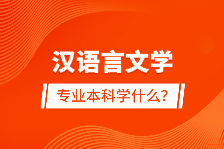 漢語(yǔ)言文學(xué)專業(yè)本科學(xué)什么？