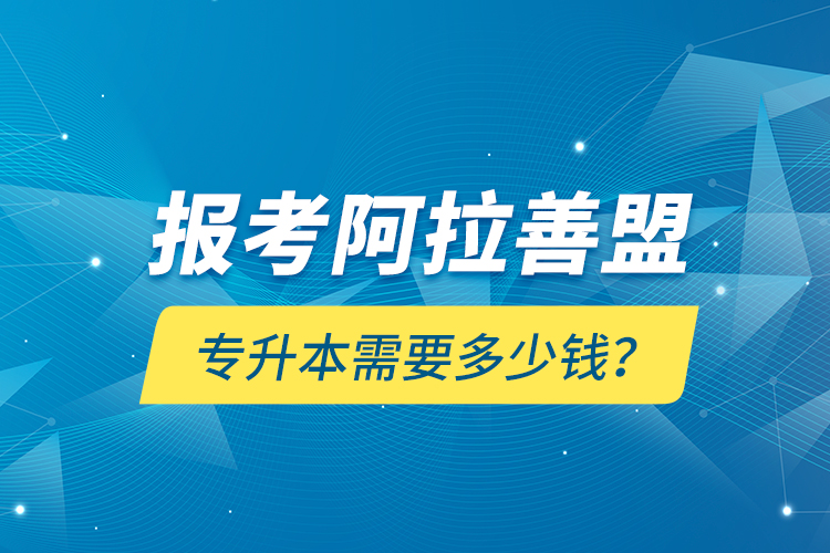報(bào)考阿拉善盟專升本需要多少錢(qián)？