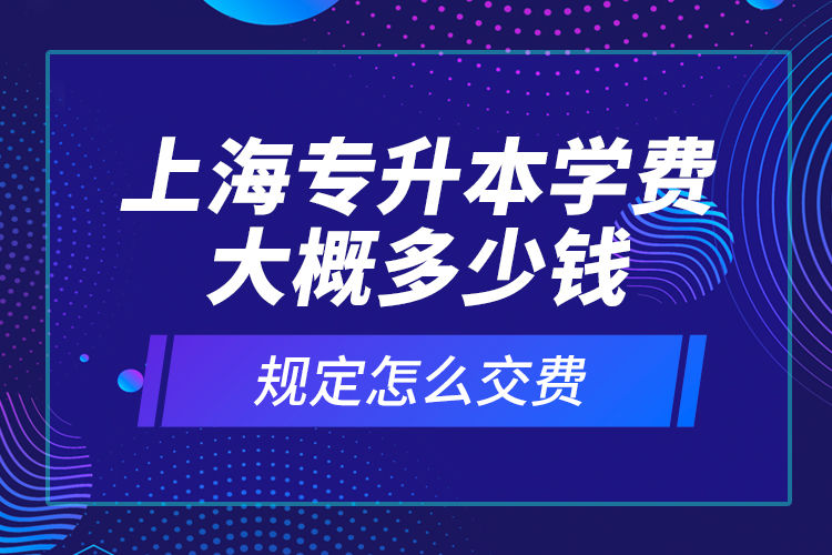 上海專升本學(xué)費(fèi)大概多少錢(qián)？規(guī)定怎么交費(fèi)？