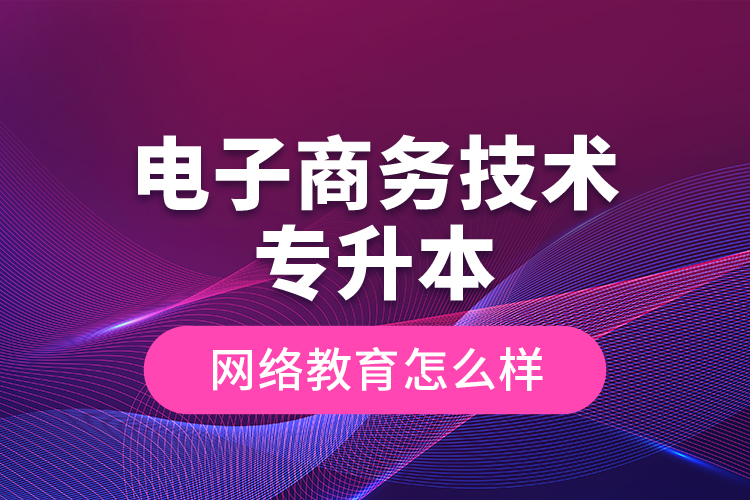 電子商務(wù)技術(shù)專升本網(wǎng)絡(luò)教育怎么樣？