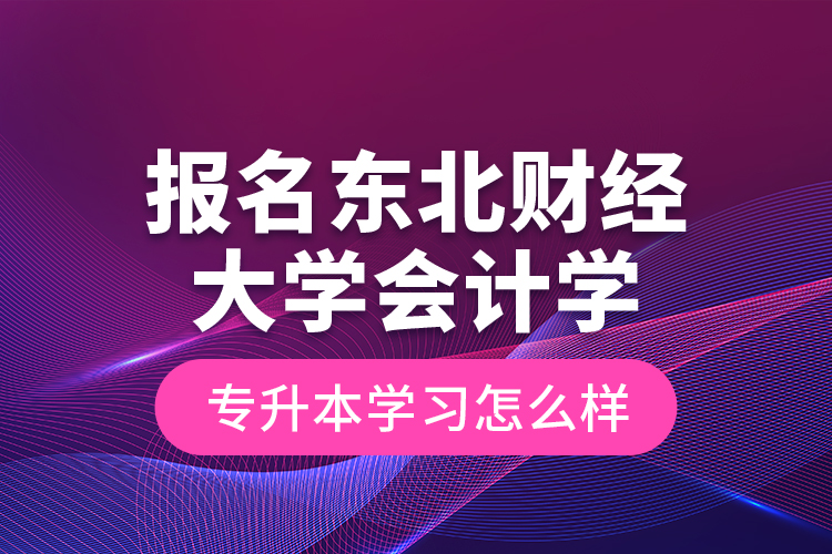 報(bào)名東北財(cái)經(jīng)大學(xué)會(huì)計(jì)學(xué)專升本學(xué)習(xí)怎么樣？