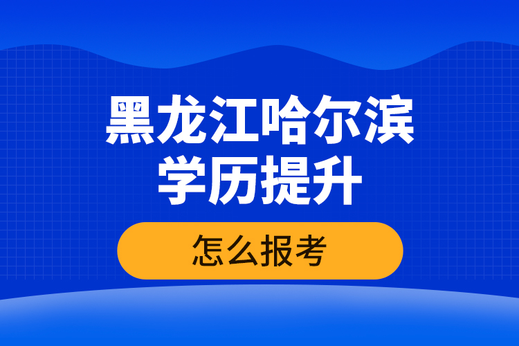 黑龍江哈爾濱學(xué)歷提升怎么報(bào)考？