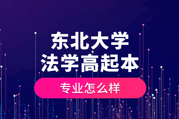 東北大學(xué)法學(xué)高起本專業(yè)怎么樣？