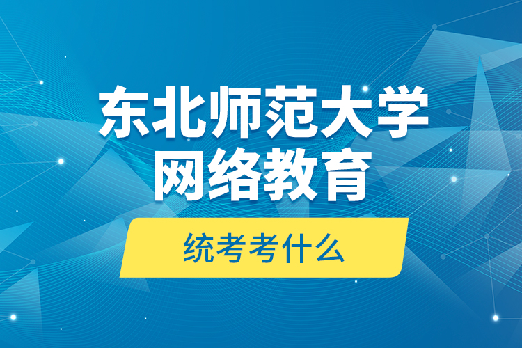東北師范大學網(wǎng)絡(luò)教育統(tǒng)考考什么？