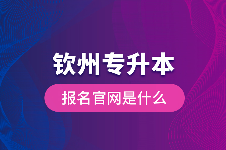 欽州專(zhuān)升本報(bào)名官網(wǎng)是什么？