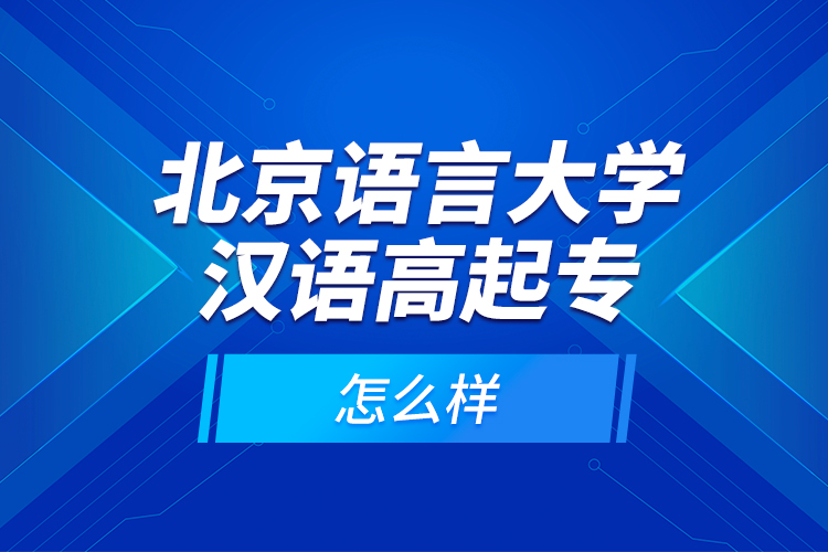 北京語(yǔ)言大學(xué)漢語(yǔ)高起專怎么樣？