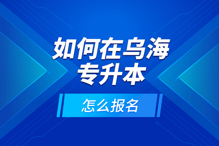 如何在烏海專升本，怎么報名？
