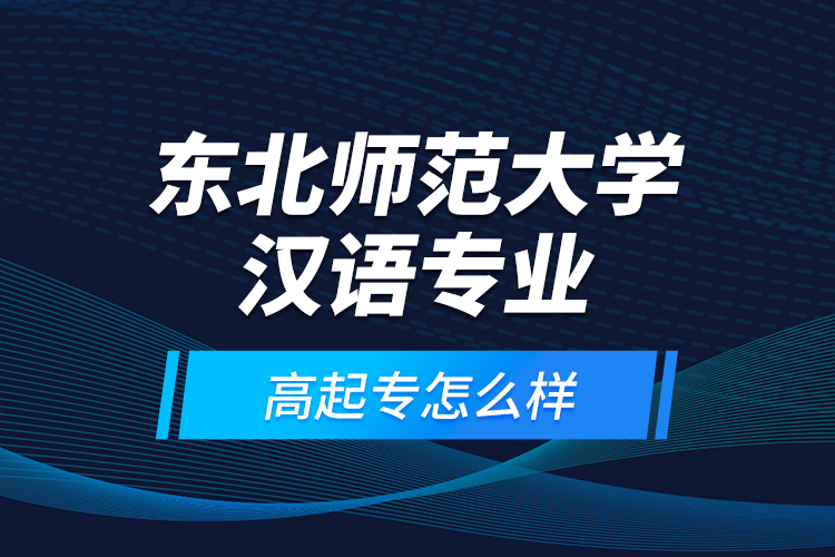 東北師范大學(xué)漢語專業(yè)高起專怎么樣？